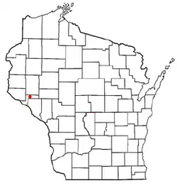 Location of Durand, Wisconsin