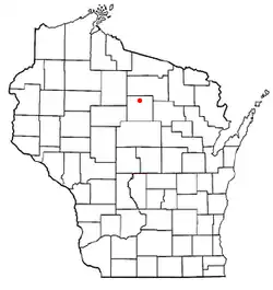 Location of Tomahawk, Wisconsin