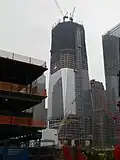 One World Trade Center on June 1, 2011. The tower's steel is up to the 68th floor.
