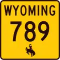 Wyoming state route marker