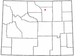 Location in Wyoming
