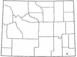 Location in Wyoming
