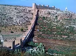 Wall of the Alcazaba.