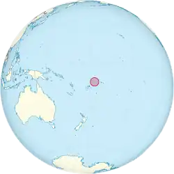 Location of Wallis and Futuna