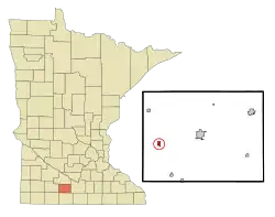 Location of Butterfield, Minnesota