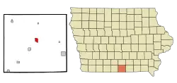 Location of Corydon, Iowa