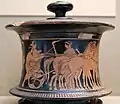 An Attic pyxis, 440–430 BC; British Museum