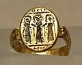 Byzantine wedding ring, 7th century AD, also from the Louvre