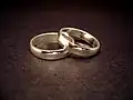 A pair of wedding rings