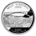 West Virginia quarter dollar coin