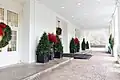 The East Wing entrance of the White House decorated for the holiday season, November 26, 2018
