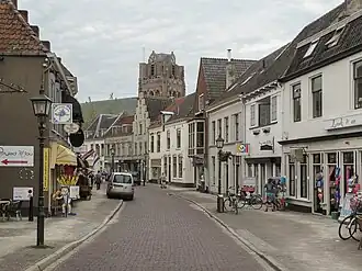 Street to the churchtower