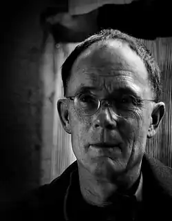 Portrait of Gibson in Paris during an interview on his 60th birthday, March 17, 2008
