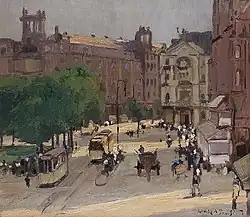 Am Wilhelmsplatz in Düsseldorf by  Willy Lucas, 1917