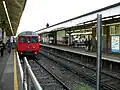 London Underground District Line train in platform 4, the southern terminus