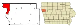 Location in Iowa