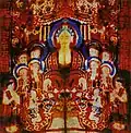 Coloured woodcut Buddha, 10th century, China.