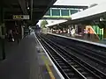 Looking north ("eastbound") from eastbound platform