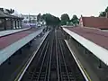 Looking north from footbridge (vandal-proof fence)