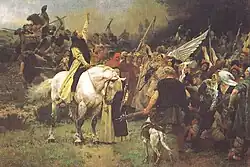 Walter Dodde und die bergischen Bauern bei der Schlacht bei Worringen by Peter Janssen dem Älteren, 1893