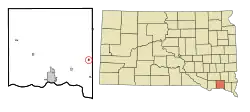 Location in Yankton County and the state of South Dakota