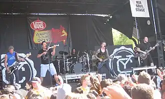 Yellowcard performing at Warped Tour 2012