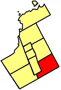 Location of Markham within York Region