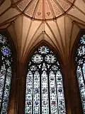 The windows in the Chapter House at York Minster have "equilateral" arches filled with "Geometric" tracery.