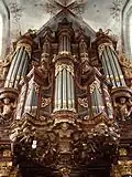 The great organ of Sint-Michaëlskerk (St. Michael Church), Zwolle, The Netherlands. Built c. 1720 by Arp Schnitger and his son Franz Caspar.